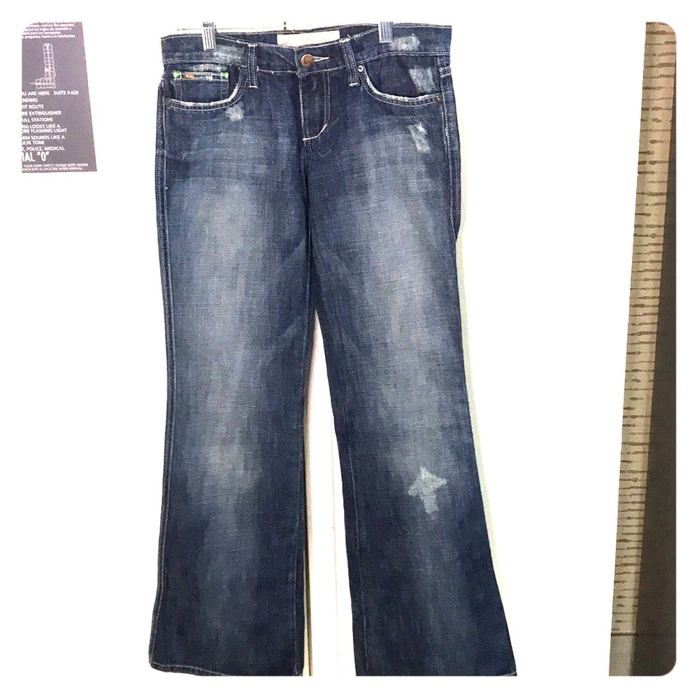 joes jeans y2k 26 bootcut dark wash flare w sun pocket nwt